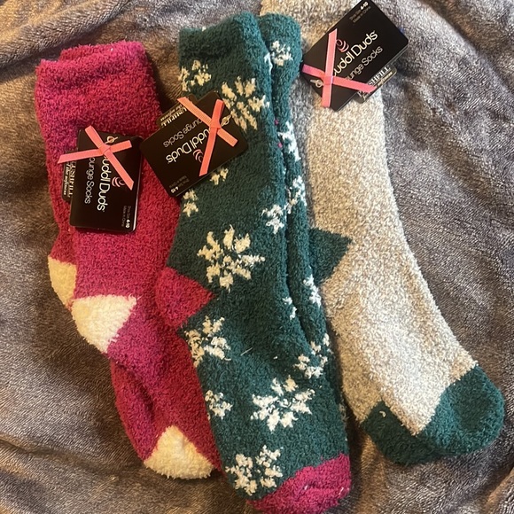 Cuddl Duds Set of 3 Cozy Crew Socks - Picture 2 of 5